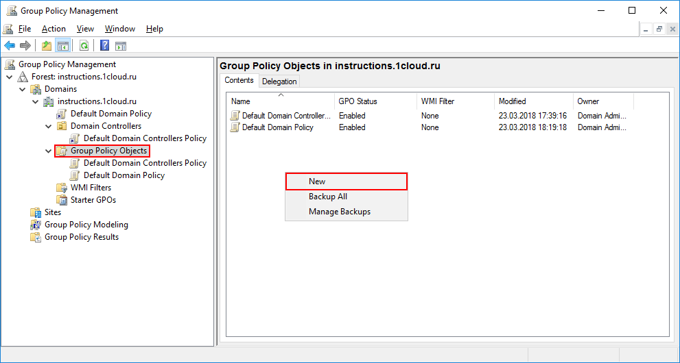 Group Policy Objects