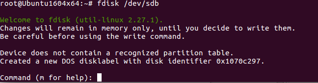 Welcome to fdisk