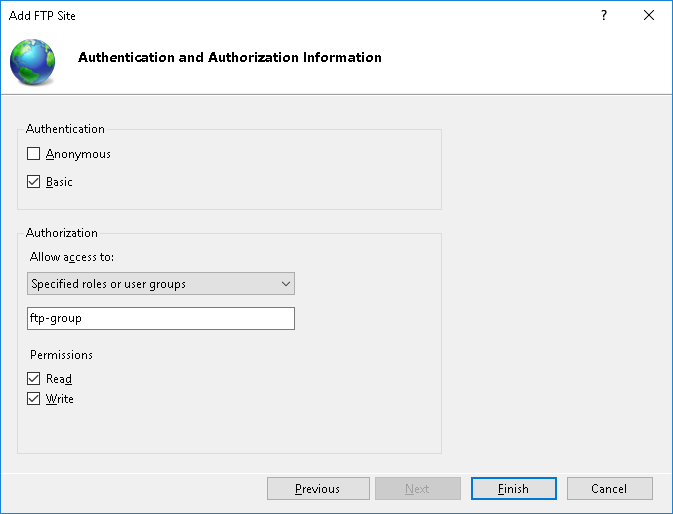 Authentication and Authorizatian Information